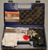 COLT PYTHON .357 MAGNUM WITH 8 INCH BRIGHT STAINLESS STEEL FINISH WITH CASE - 1 of 20