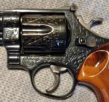 Smith & Wesson 29-2. 44 Magnum 4" with S Serial #, Engraved 3t,s in a Custom Box!! - 12 of 22