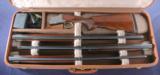 Vary Rare Browning Superposed 3 barrel Skeet Pigeon grade 20-28-410 with case. - 1 of 11