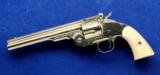 Uberti Nickel Schofield #2 chambered in .45 Colt. with its factory box and paper work. - 6 of 6