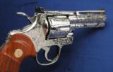 NIB unfired "D" engraved 4" Nickel Colt Python - 11 of 13