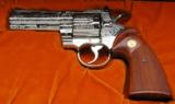 NIB unfired "D" engraved 4" Nickel Colt Python - 2 of 13