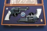 2 4" blued S&W Outdoorsman 38/44 cased and sold as a pair - 2 of 11
