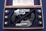 Cased pair of S&W snubbie .357s; 640 & 649-3 - 1 of 10