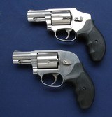 Cased pair of S&W snubbie .357s; 640 & 649-3 - 2 of 10