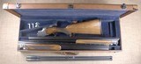 Browning Superposed Pigeon Grade 12Ga 2 barrel set, Engraved by Felix Funken signed both sides of receiver Circa 1957- Cased, Tolex leather case