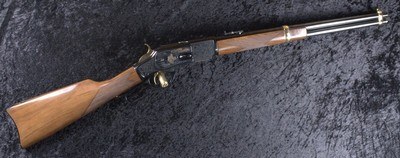 UNFIRED!!! Uberti- Winchester 1873 John Wayne Commemorative in .45LC W/ Black Hardcase, White shipping box - Image 5 of 11