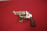 Smith & Wesson 1st Model 44 Hand Ejector Standard (Triple Lock) Nickel - 1 of 7