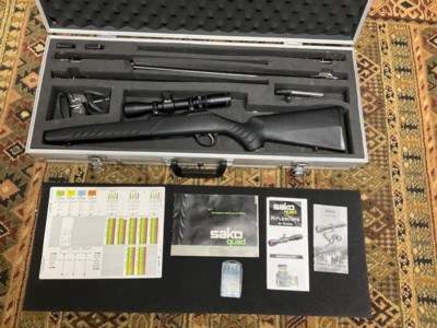 Sako Quad (4)17HMR17Mach 222LR and 22 magnum