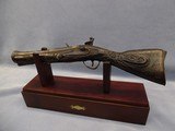 Antique Flintlock Blunderbuss Morrish Carved with Gold & Silver Inlaid Circa 1790's - 2 of 15