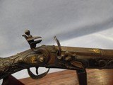 Antique Flintlock Blunderbuss Morrish Carved with Gold & Silver Inlaid Circa 1790's - 8 of 15