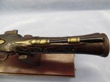 Antique Flintlock Blunderbuss Morrish Carved with Gold & Silver Inlaid Circa 1790's - 10 of 15