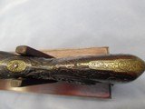 Antique Flintlock Blunderbuss Morrish Carved with Gold & Silver Inlaid Circa 1790's - 4 of 15