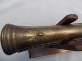 Antique Flintlock Blunderbuss Morrish Carved with Gold & Silver Inlaid Circa 1790's - 6 of 15
