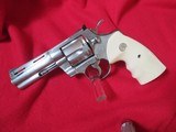 Colt Python stainless 4 inch ported 357 cal manufactured in 1983 with Box and papers - 1 of 10