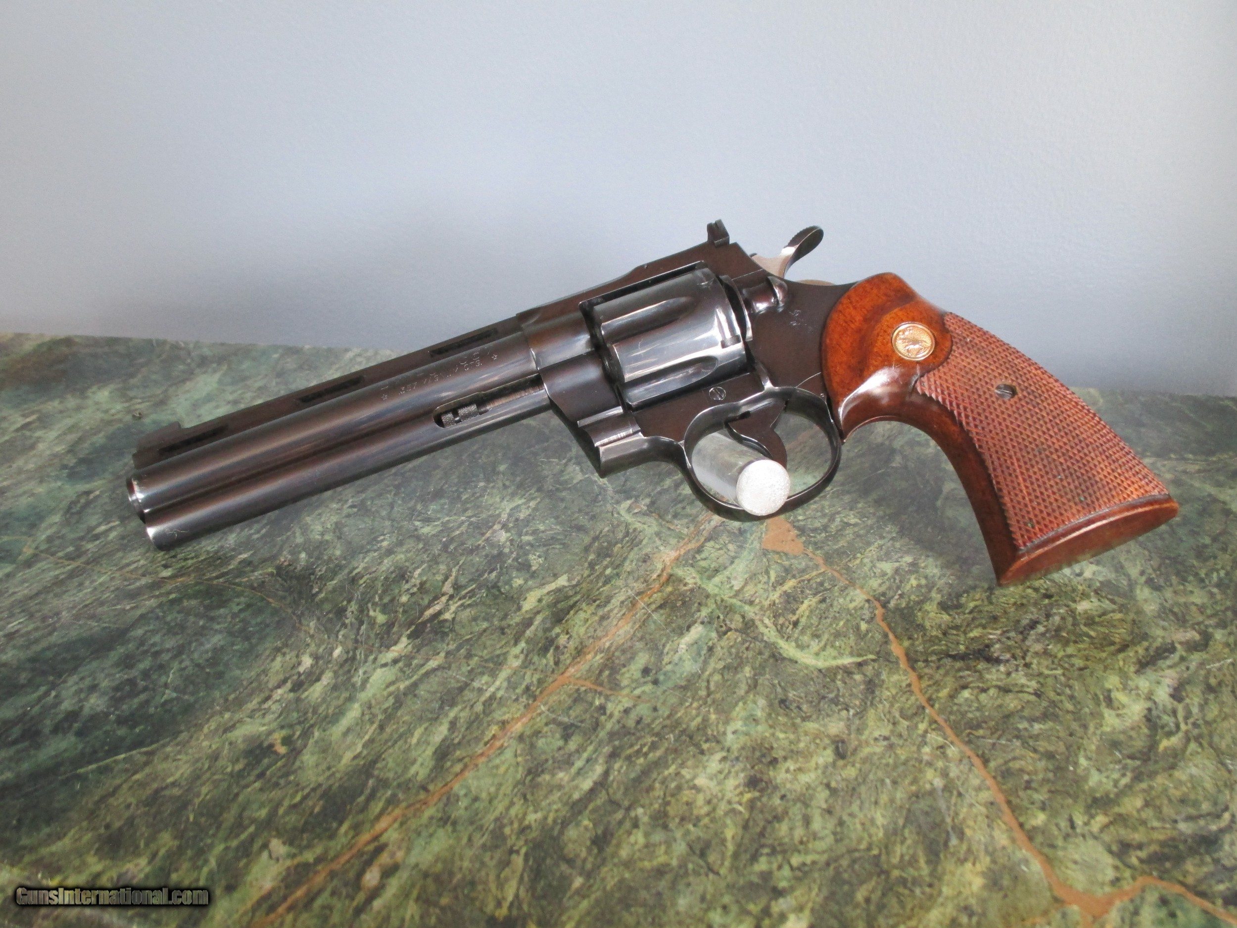 1966 Colt Python 6 Inch Blue 357 Cal Second Owner Replica Box Better Than No Box 5682