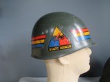 US Army Helmet and Liner from the USATC Armor School - 2 of 9