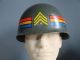 US Army Helmet and Liner from the USATC Armor School - 1 of 9