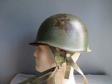 South American Paratrooper Helmet using Surplus WW2 M-1 helmets - 1 of 6