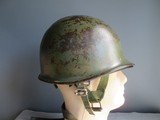 South American Paratrooper Helmet using Surplus WW2 M-1 helmets - 3 of 6