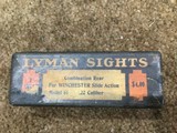 Lyman 61 sight,Winchester combination rear, - 1 of 2