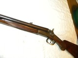 Antique Belgium hammer combo rifle/shotgun sxs double 12 ga x 348 Win. (8.8mm) No,s match (JL 19). maker used T. Barker sideplates. - 3 of 26