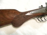 Antique Belgium hammer combo rifle/shotgun sxs double 12 ga x 348 Win. (8.8mm) No,s match (JL 19). maker used T. Barker sideplates. - 10 of 26