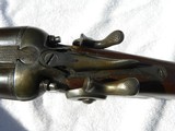 Antique Belgium hammer combo rifle/shotgun sxs double 12 ga x 348 Win. (8.8mm) No,s match (JL 19). maker used T. Barker sideplates. - 25 of 26