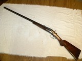 Antique Belgium hammer combo rifle/shotgun sxs double 12 ga x 348 Win. (8.8mm) No,s match (JL 19). maker used T. Barker sideplates. - 1 of 26
