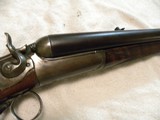 Antique Belgium hammer combo rifle/shotgun sxs double 12 ga x 348 Win. (8.8mm) No,s match (JL 19). maker used T. Barker sideplates. - 12 of 26