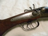 Antique Belgium hammer combo rifle/shotgun sxs double 12 ga x 348 Win. (8.8mm) No,s match (JL 19). maker used T. Barker sideplates. - 11 of 26