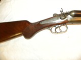 Antique Belgium hammer combo rifle/shotgun sxs double 12 ga x 348 Win. (8.8mm) No,s match (JL 19). maker used T. Barker sideplates. - 2 of 26
