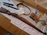 New old stock in box Yugo M48 mauser w bayonet and complete kit. Milled.made 1951 w/spam can of ammo. - 7 of 20