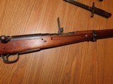 Arisaka 99 short rifle, dust cover, cleaning rod, full mum, airplane sights, bayonet w scabbard, exc. bore - 9 of 18