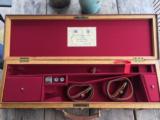 Oak and Leather Case with reproduction Purdey Label - 1 of 8