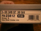 RCBS 500 S&W Mag 3 Die Carbide Set..NIB - 4 of 5