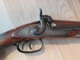 Gorgeous engraved rare Ohio maker Peter Neff dbl 12ga percussion sxs hammer shotgun - 1 of 20