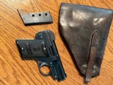 WW2 vet captured steyr model 1908 .25acp officers rig 2 mags - 2 of 17