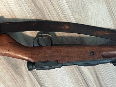 Untouched vet bring back World War II type 99 arisaka with original sling, matching numbers, cleaning rod and AA sights