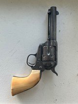 Untouched cowboy gun 1st gen colt saa 41cal origl steer head carved ivory - 8 of 20