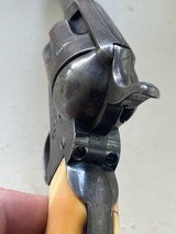 Untouched cowboy gun 1st gen colt saa 41cal origl steer head carved ivory - 11 of 20