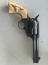 Untouched cowboy gun 1st gen colt saa 41cal origl steer head carved ivory