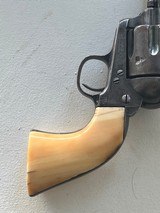Untouched cowboy gun 1st gen colt saa 41cal origl steer head carved ivory - 7 of 20