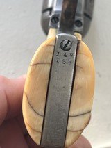 Untouched cowboy gun 1st gen colt saa 41cal origl steer head carved ivory - 6 of 20