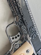 Outstanding engraved clot stainless gold cup with antique carved ivory grips - 3 of 20