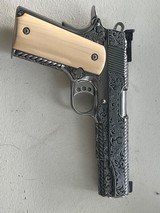 Outstanding engraved clot stainless gold cup with antique carved ivory grips - 10 of 20