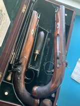 Incredible cased pair of Mortimer percussion belt pistols - 8 of 14