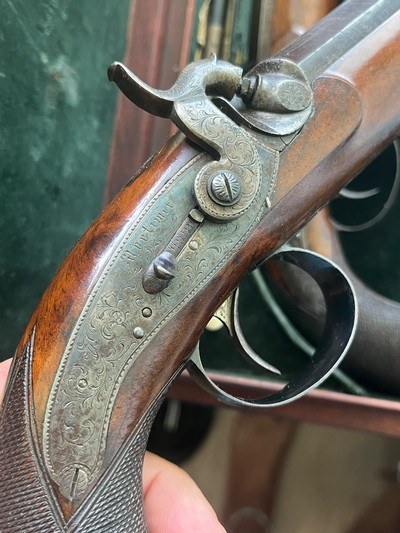 Incredible cased pair of Mortimer percussion belt pistols - Image 7 of 14