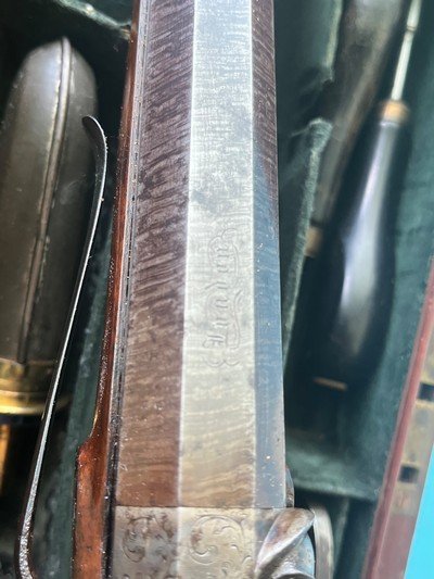 Incredible cased pair of Mortimer percussion belt pistols - Image 11 of 14
