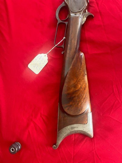 Real buffalo cowboy Winchester 1876 Swiss butt cheek piece patch box 45-75 cal - Image 15 of 19